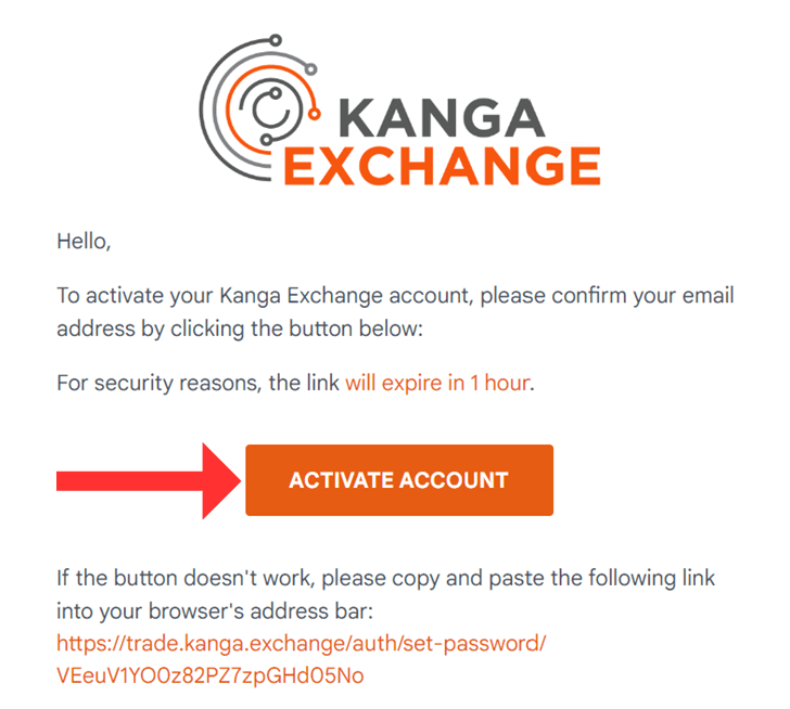 Kanga Exchangeからのメールアカウント起動